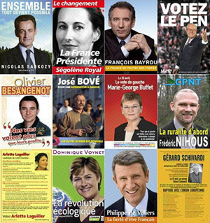 Affiches électorales.