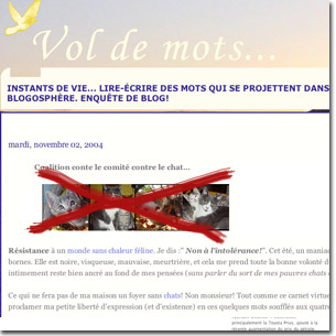 Blogue avec chat.
