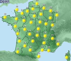Météo du 22 avril.