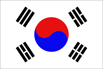 Drapeau de la Corée.