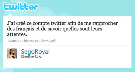 Twitter Ségolène Royal.