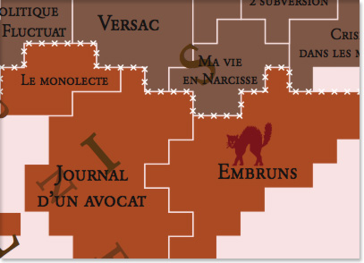 Cartographie de la blogosphère - détail.