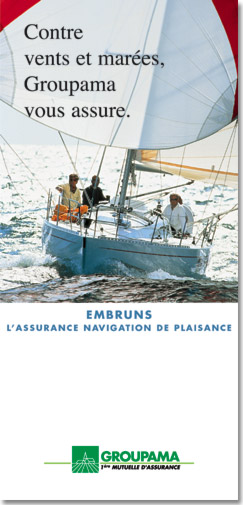 Dépliant publicitaire Groupama, assurance navigation Embruns.