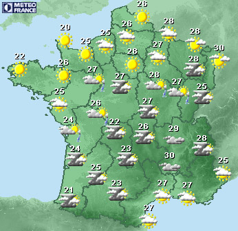 Météo de dimanche.
