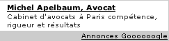 Publicité Michel Apelbaum.
