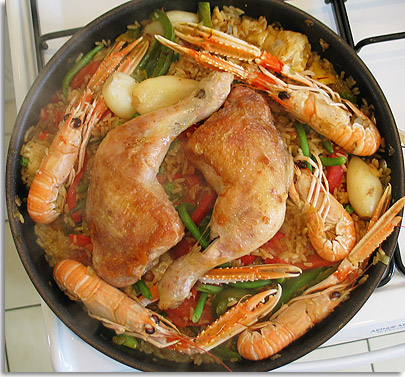 La paella au poisson de Laurent