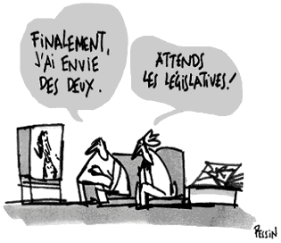 Dessin de Pessin, dans Le Monde d'aujourd'hui.