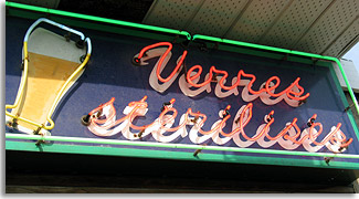 enseigne verres stérilisés