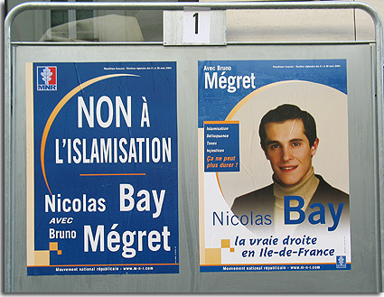 Affiche MNR, Régional 2004, Contre l’islmaisation