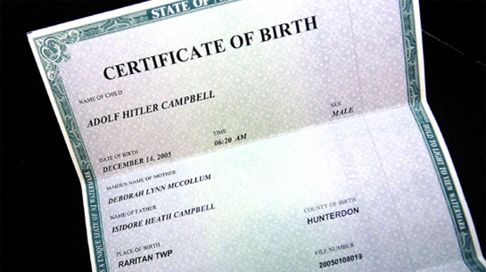 Certificate Of Birth.