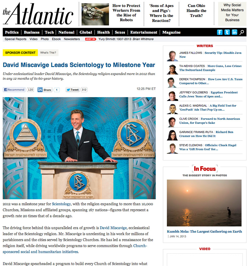 The Atlantic - Scientology
