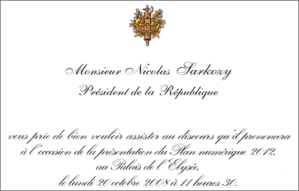 Invitation du Président de la République.