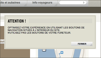 Alerte sur le site de Tourisme Montréal.