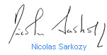 Signature Nicolas Sarkozy.