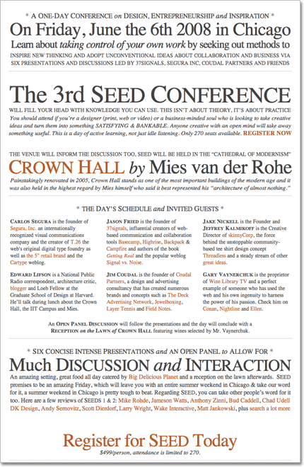 Site de la Seed Conference.