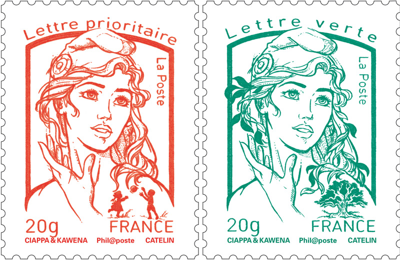Timbres Marianne 2013 - Ciappa et Kawena