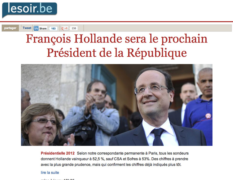 François Hollande sera le prochain Président de la République