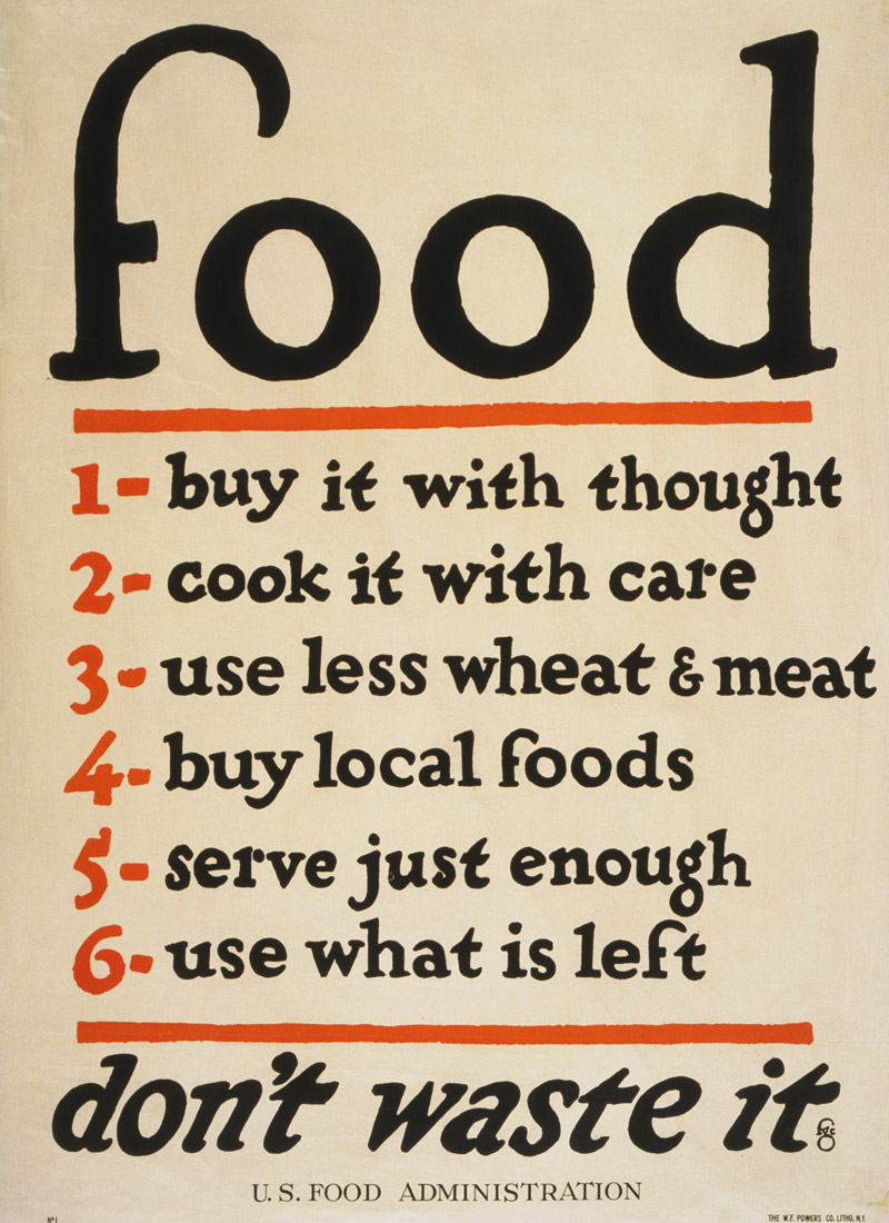 Food - don't waste it, 1917